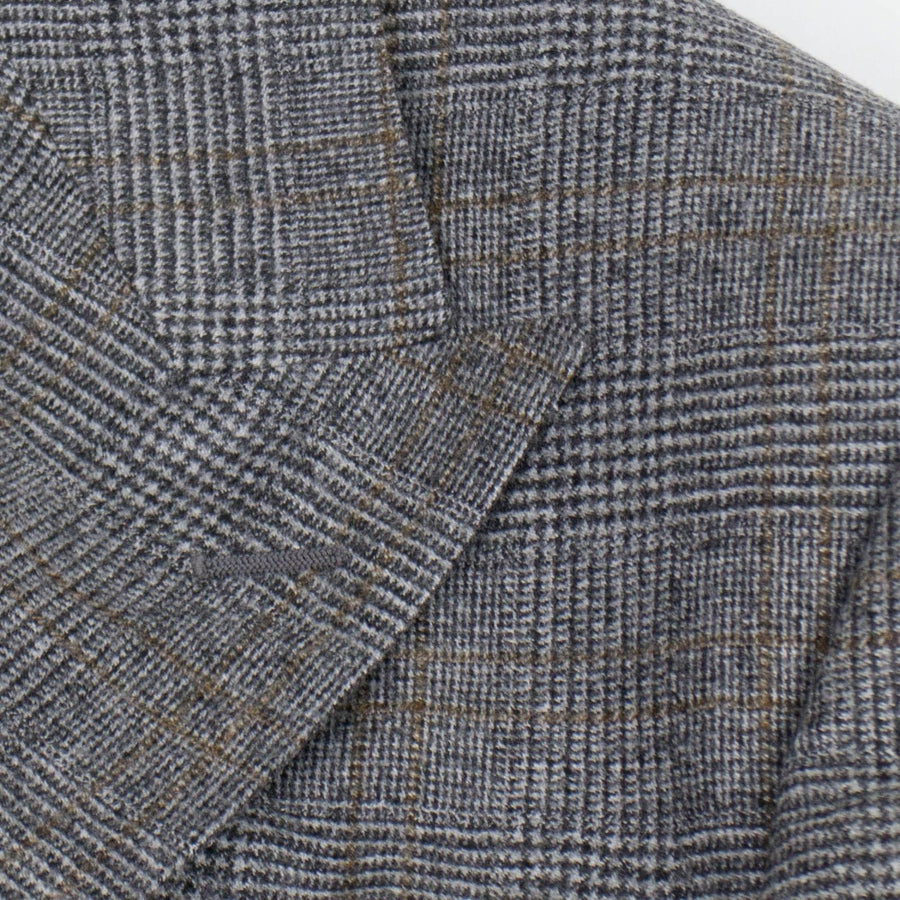 Glen Check Cashmere Blend Double-Breasted Suit - Gray