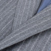 Striped Wool Two Button Suit - Grey