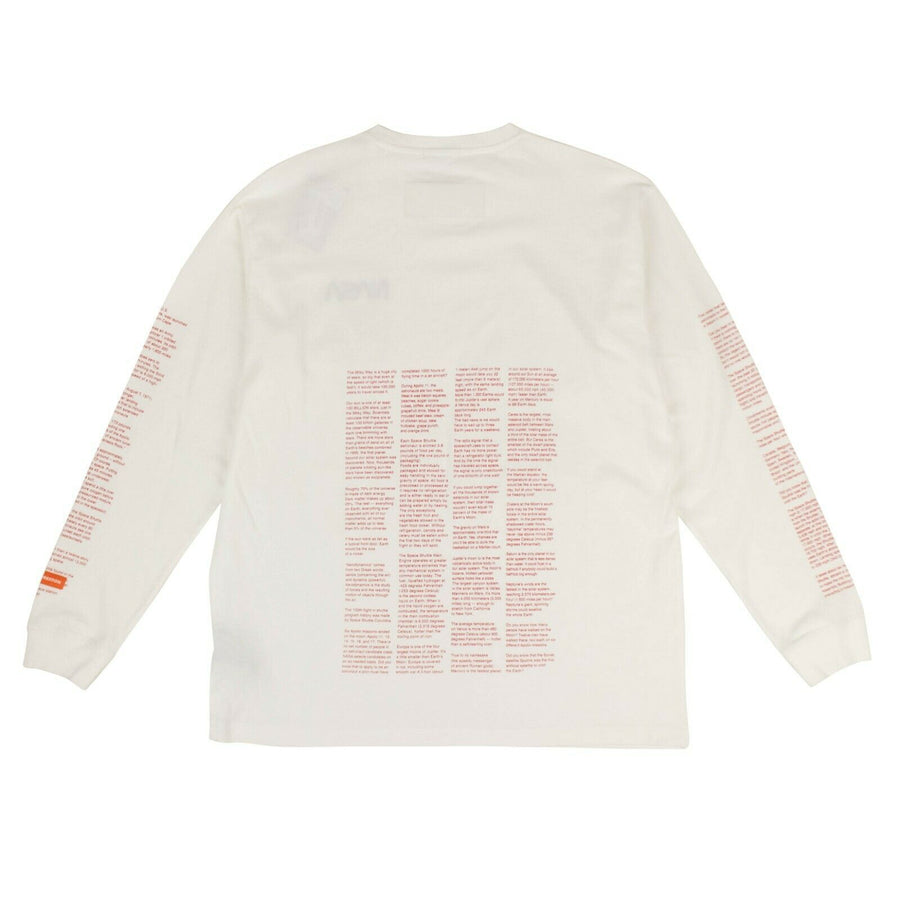 Cotton NASA Facts Long Sleeves T-Shirt - White