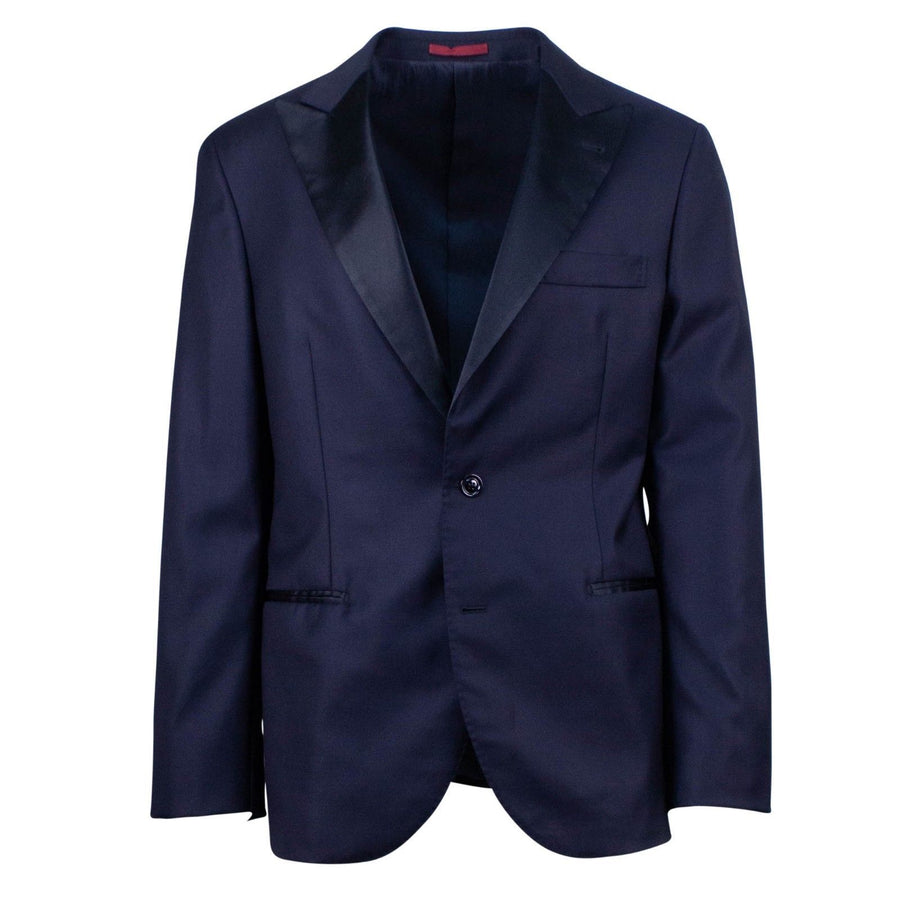 Wool Suit Tuxedo - Navy Blue