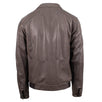 Brown Leather Bomber Jacket