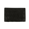 Leather Intrecciato Continental Wallet - Black