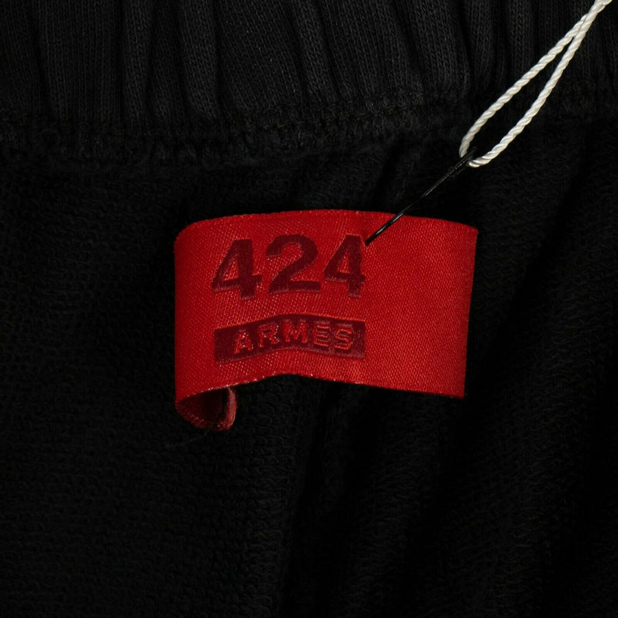 Tie Dye Cotton Sweatpants - Black