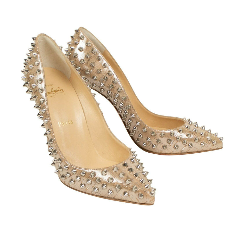 Follies Spikes 100mm Pumps - Pale Gold