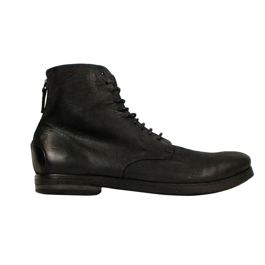 Listello Lace Up Leather Boots - Black