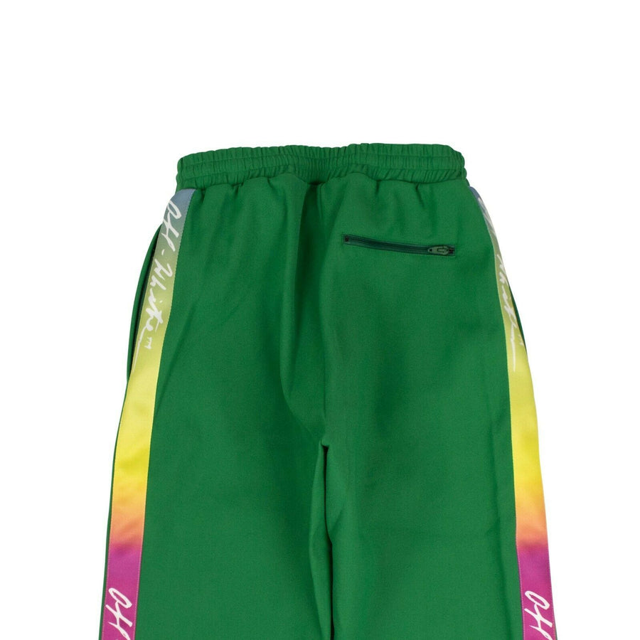 Nylon Rainbow Stripe Track Pants - Green