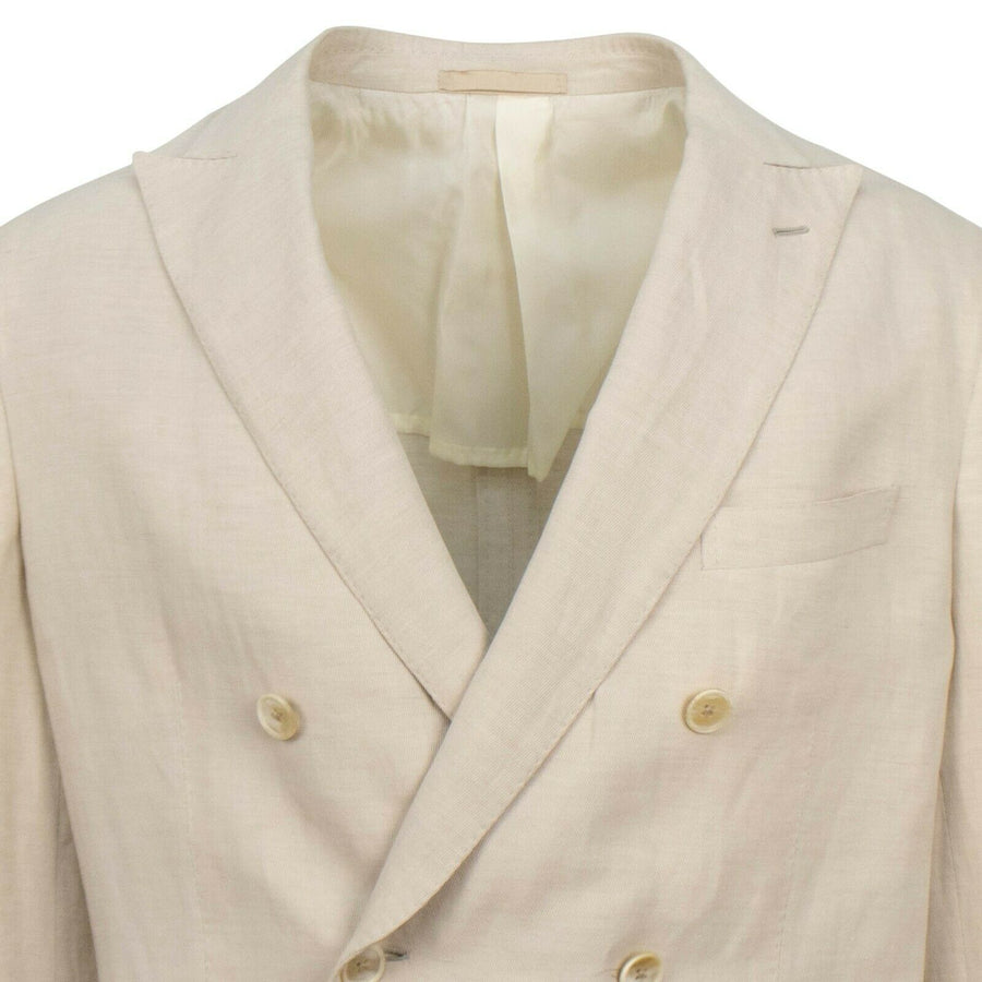 Drop 8 Linen Blend Double Breasted Sport Coat - Beige