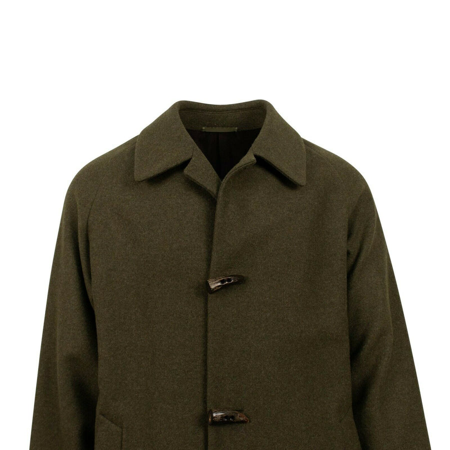Wool Blend Toggle Jacket - Green