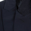 Drop 8 Striped Wool One Button Suit - Black