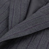 Drop 8 Striped Wool Two Button Suit - Charcoal Grey / Purple