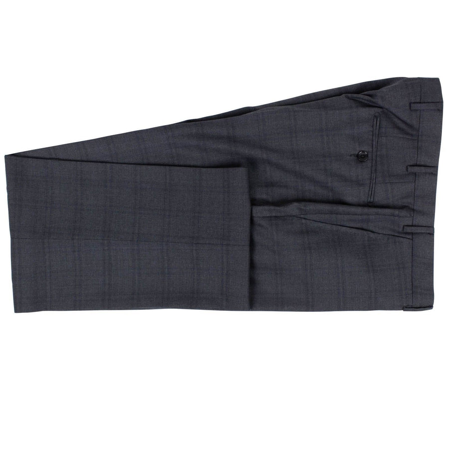 Drop 8 Checked Wool Two Button Suit - Gray