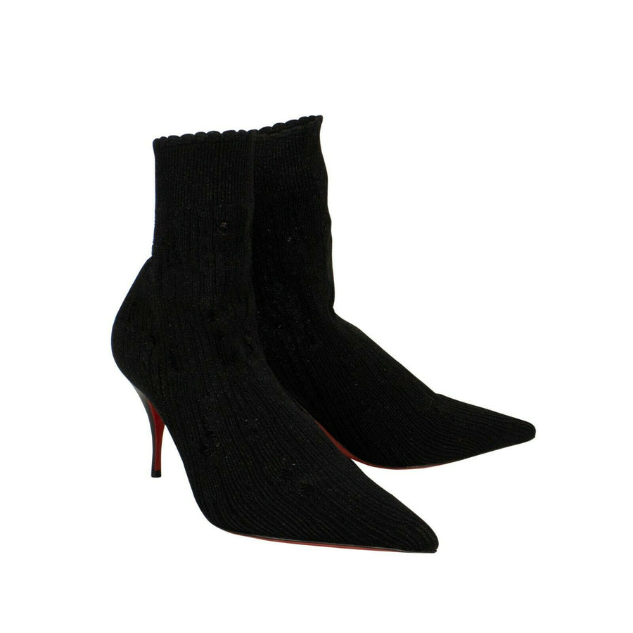 'Sandrine' Stretch Ankle Boots - Black