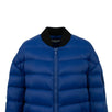Long Zip Up Puffer Coat - Royal Blue