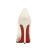 Degastrass PVC 100mm Pumps - White Glitter