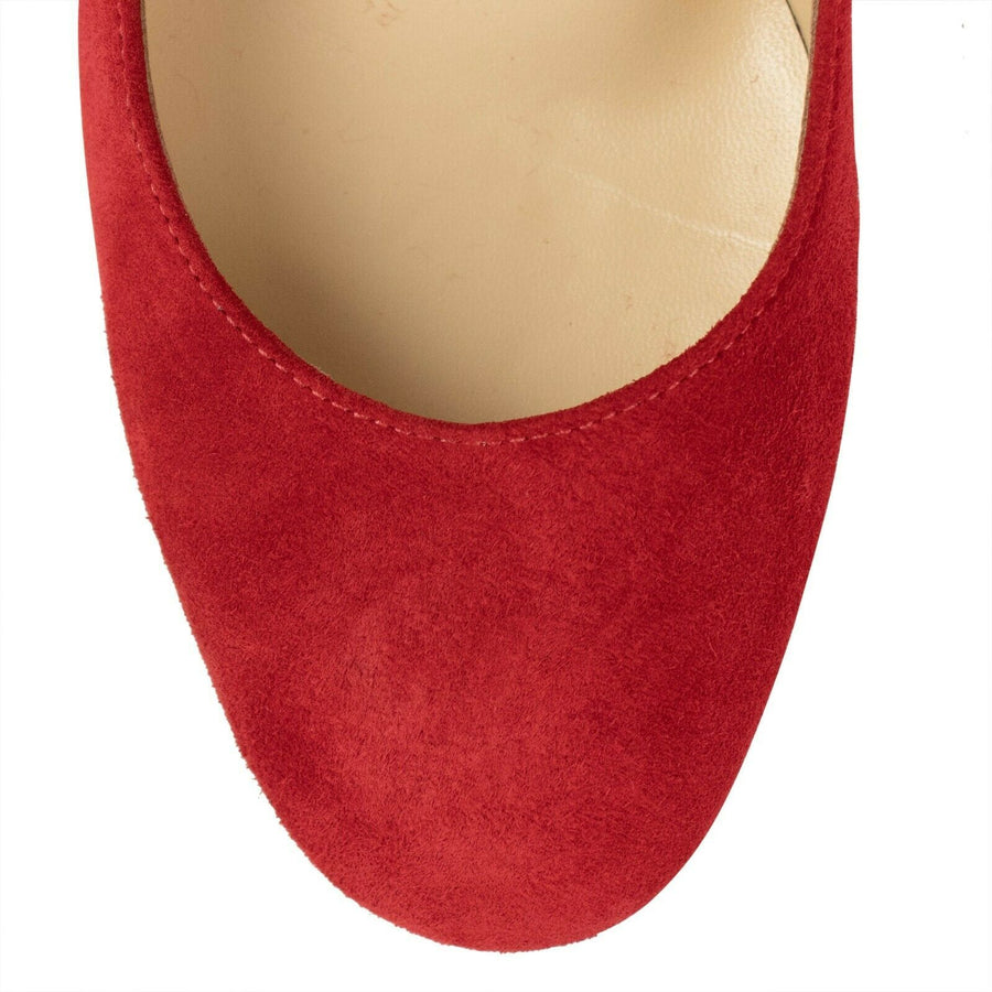 Suede Marimalus 85mm Pumps - Red