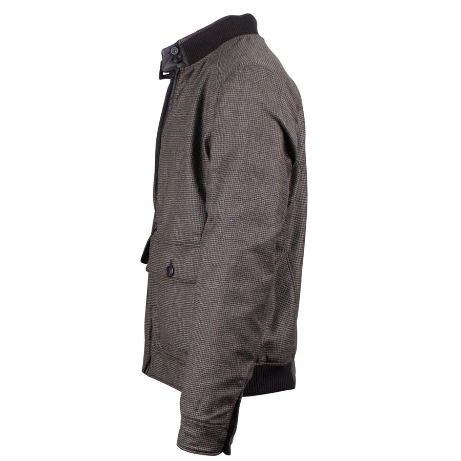 Leather Reversible Bomber Jacket - Brown