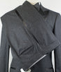 Wool Satin Peak Lapels Tuxedo - Gray