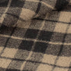 Luxurious Men's Beige Plaid 100% Wool Scarf