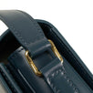 Shiny Calfskin Leather Medium Triomphe Cross Body Bag - Blue