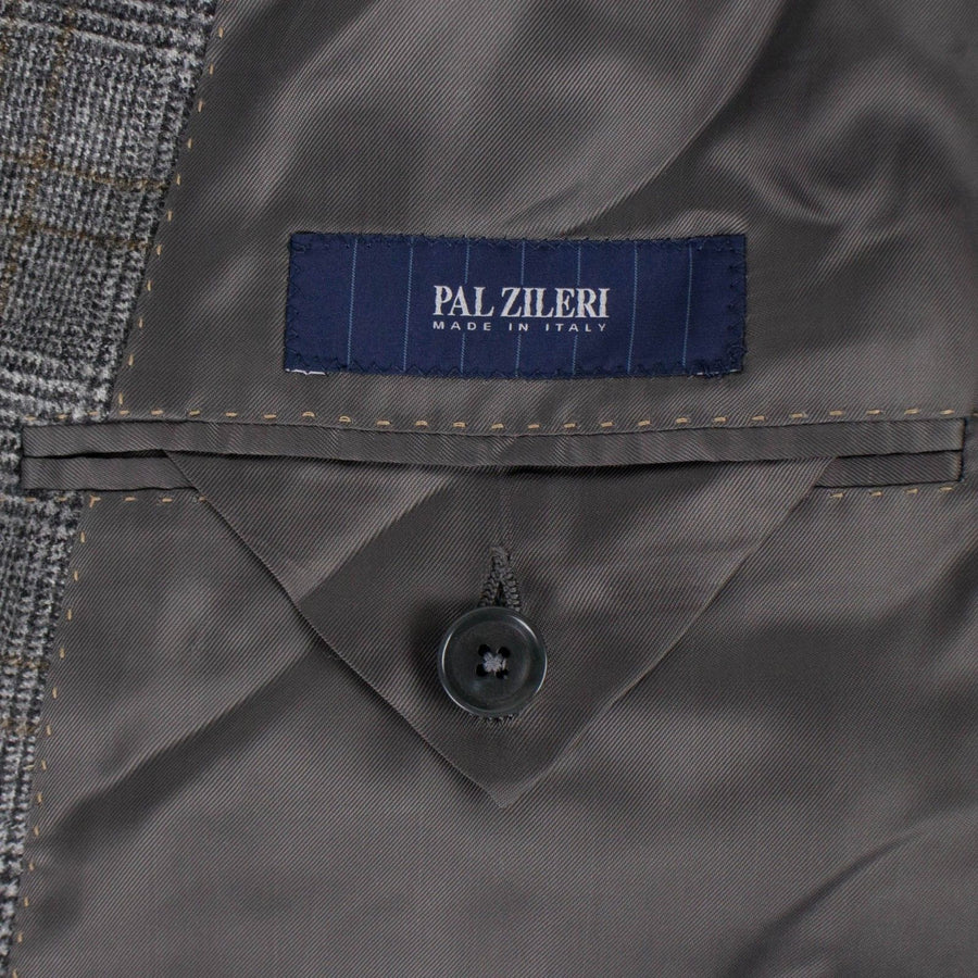 Glen Check Cashmere Blend Double-Breasted Suit - Gray