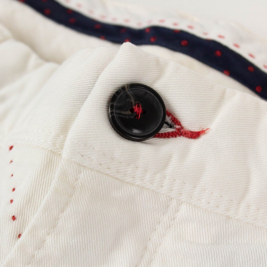 White Cotton Blend  Jeans Pants