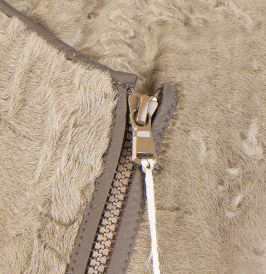 Astrakhan Lamb Fur Full Length Coat - Gray