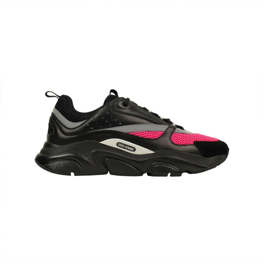 Technical Knit 'B22' Low-Top Sneakers - Black And Pink