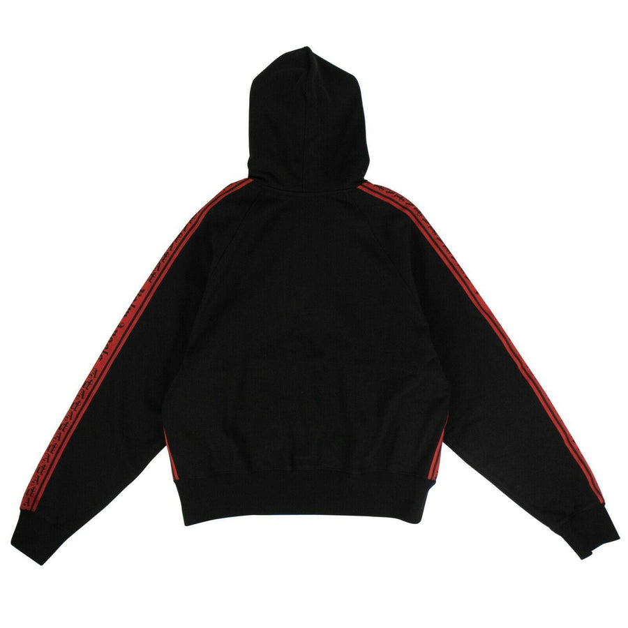 Cotton Side Tape Hoodie - Black