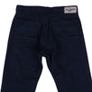 Navy Blue Cotton Blend Pants
