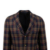 Drop 7 Plaid 3 Roll 2 Button Wool Sport Coat - Navy Blue