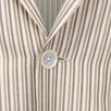 Drop 8 Striped Silk Blend 3 Roll 2 Button Sport Coat - Ivory