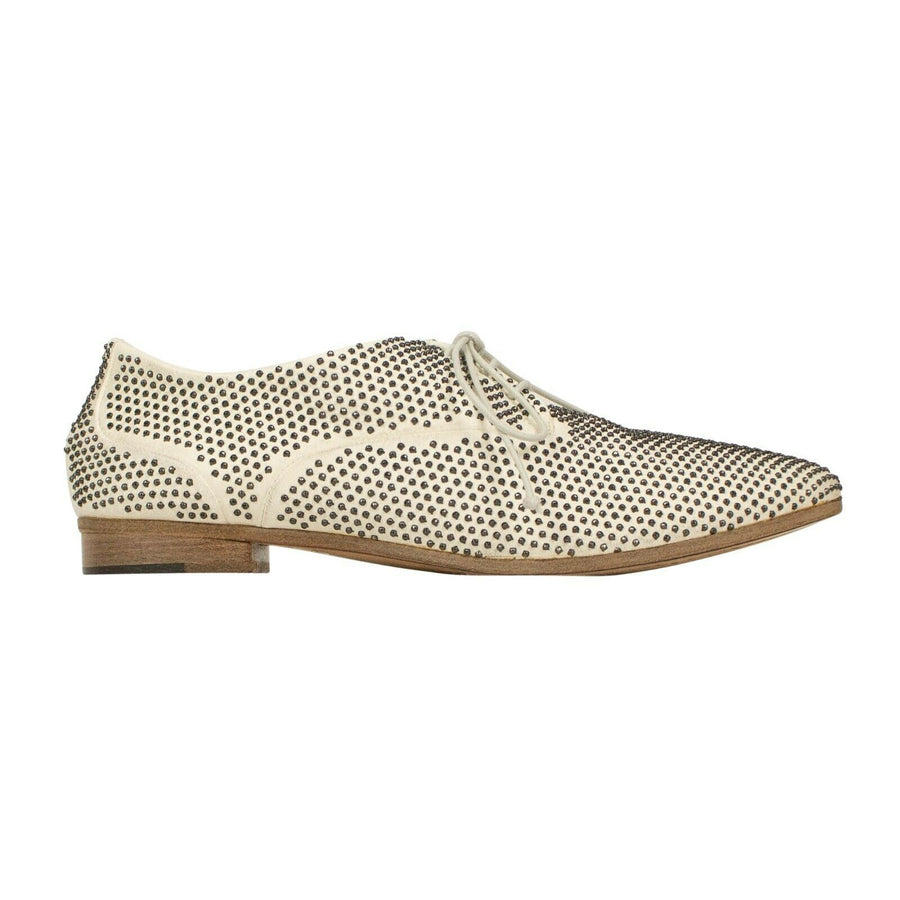 Colteldino Sheep Skin Leather Flats - White