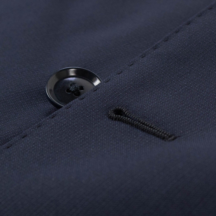 Drop 6 Wool Two Button Suit - Navy Blue