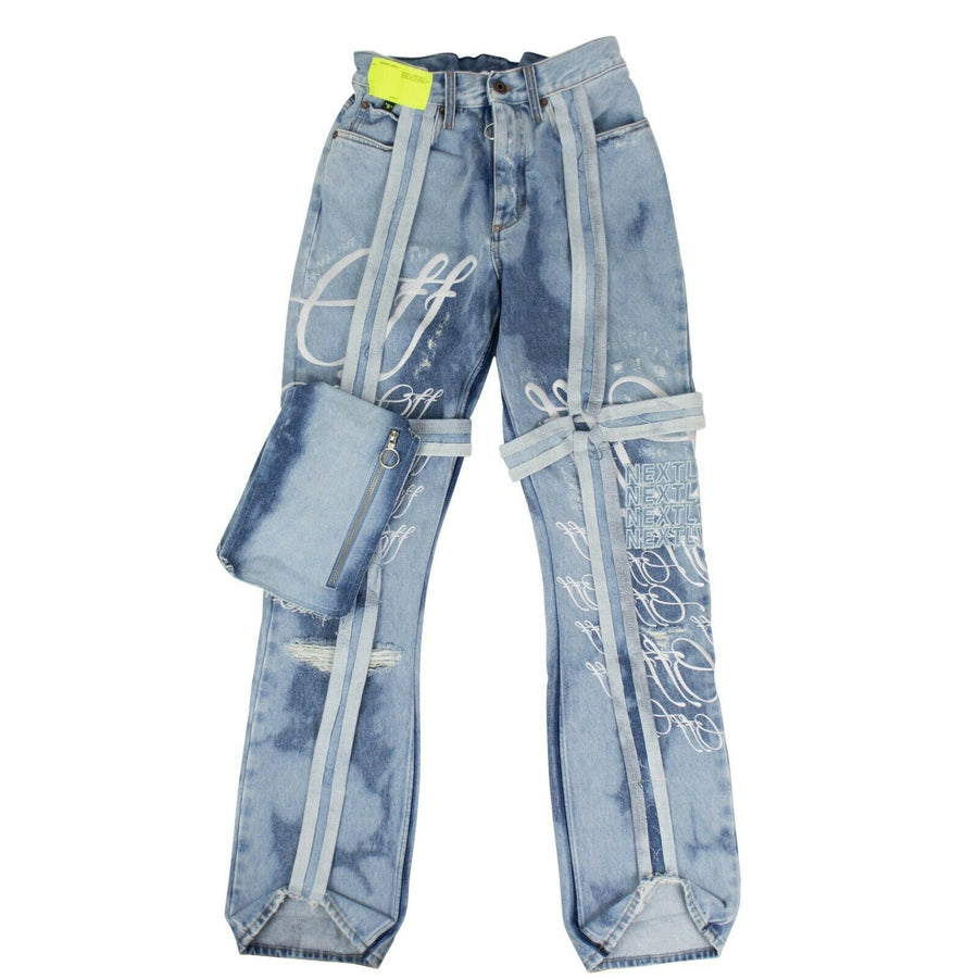 OFF WHITE c/o VIRGIL ABLOH X MURDER BRAVADO Denim Ripped Pants