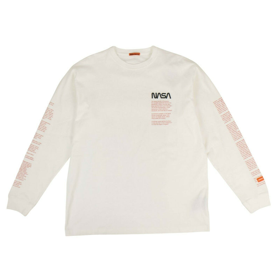 Cotton NASA Facts Long Sleeves T-Shirt - White