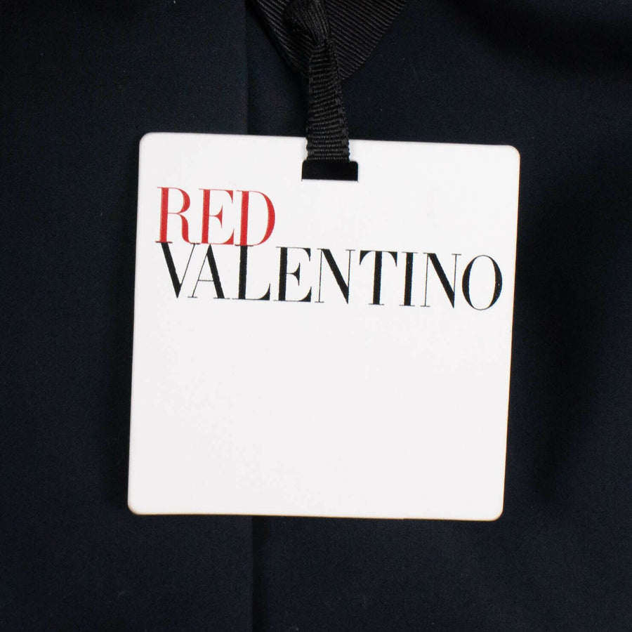 Bow In The Back Coat - Navy