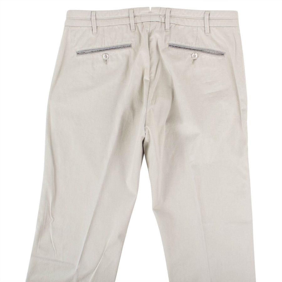 Beige Cotton Dress Pants