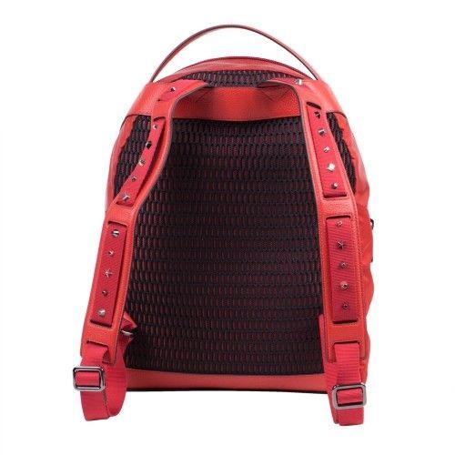 Backloubi Nylon Backpack Bag - Red