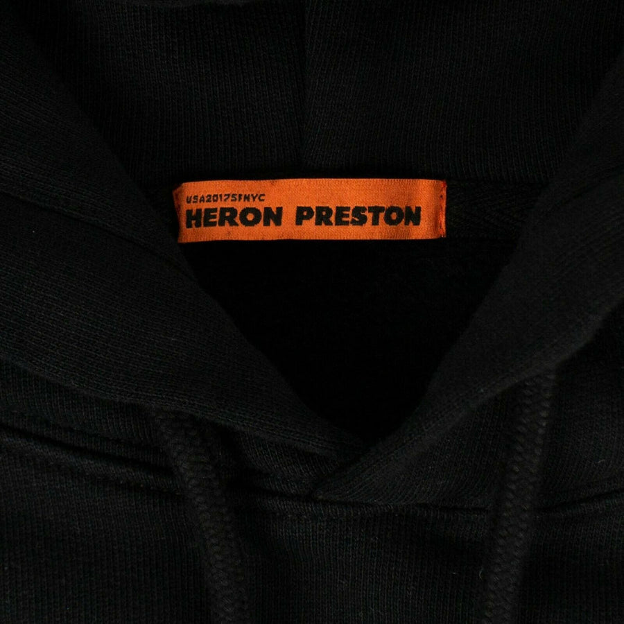 Cotton NASA Slogan Hoodie - Black