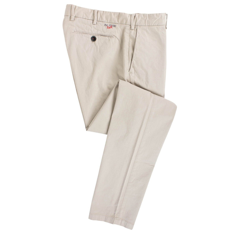 Beige Cotton Blend Pants