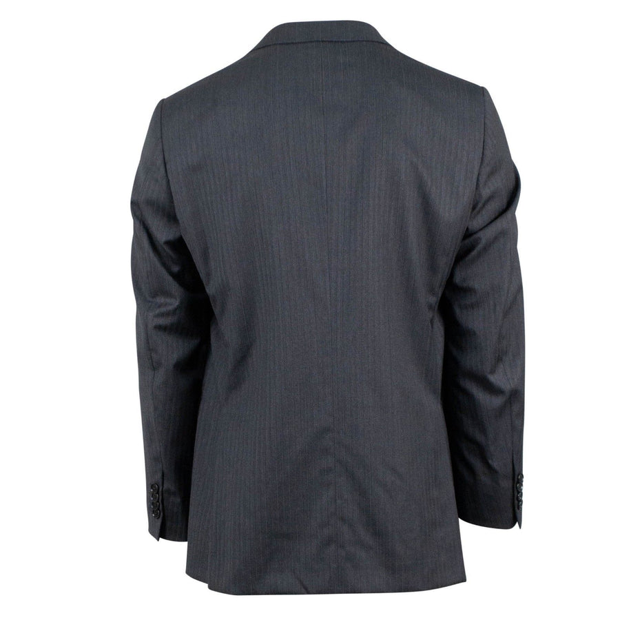 Drop 4 Striped Wool Two Button Suit - Gray