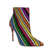 So Kate Suede Striped Glitter Short Boots - Multi