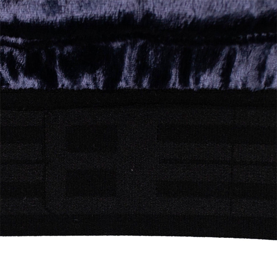 Velour Half Zip Pull Over Hoodie - Navy