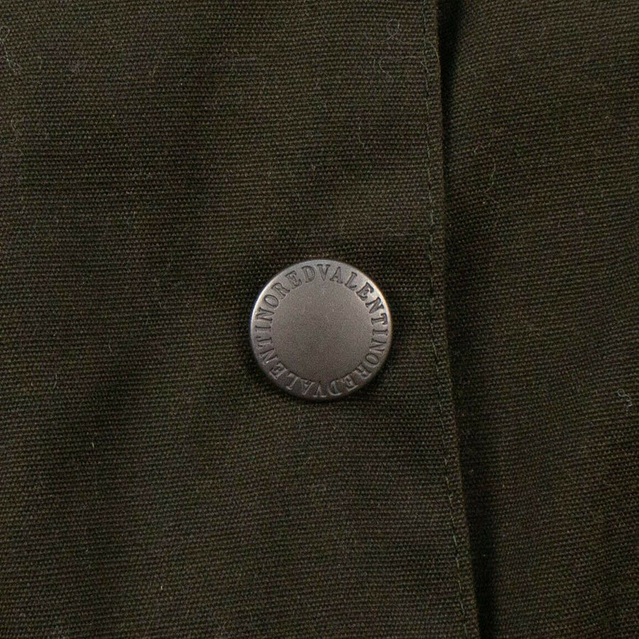 Wool Lined Cape Coat - Olive Green