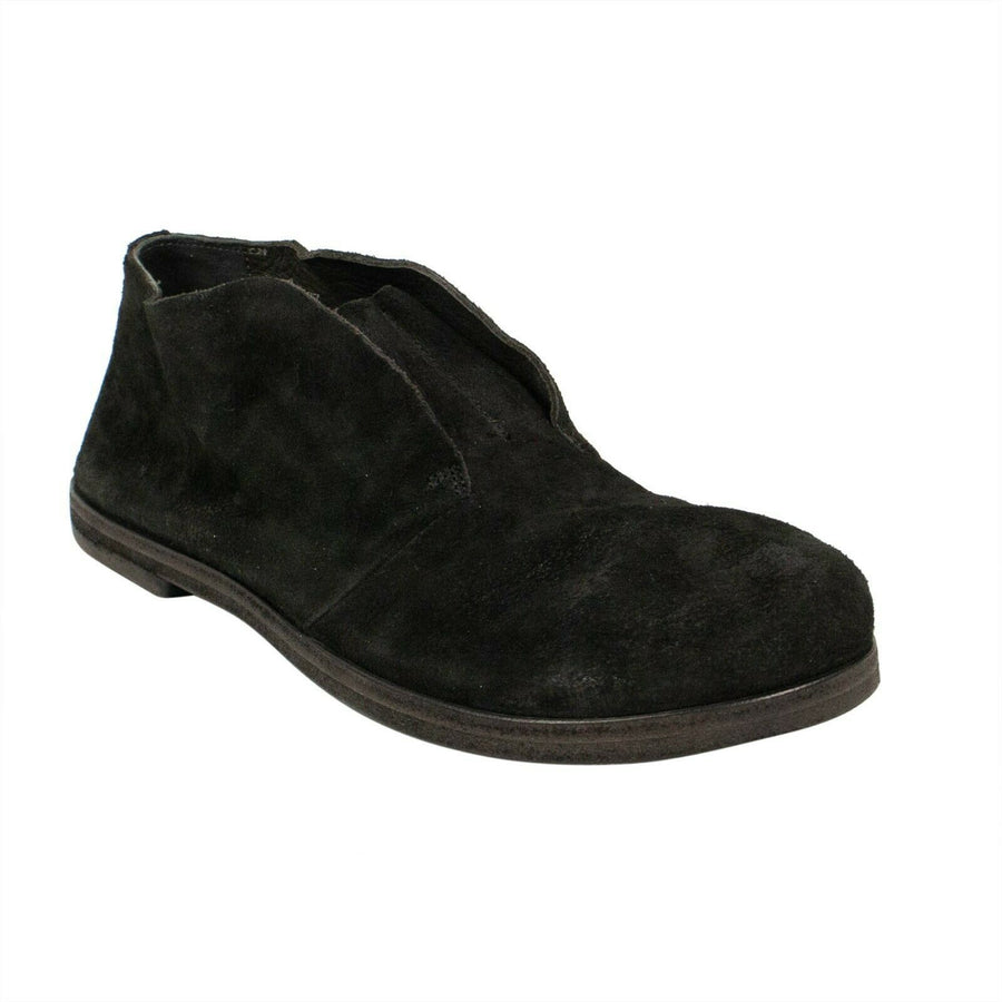 Listello Distressed Leather Ankle Boots - Black