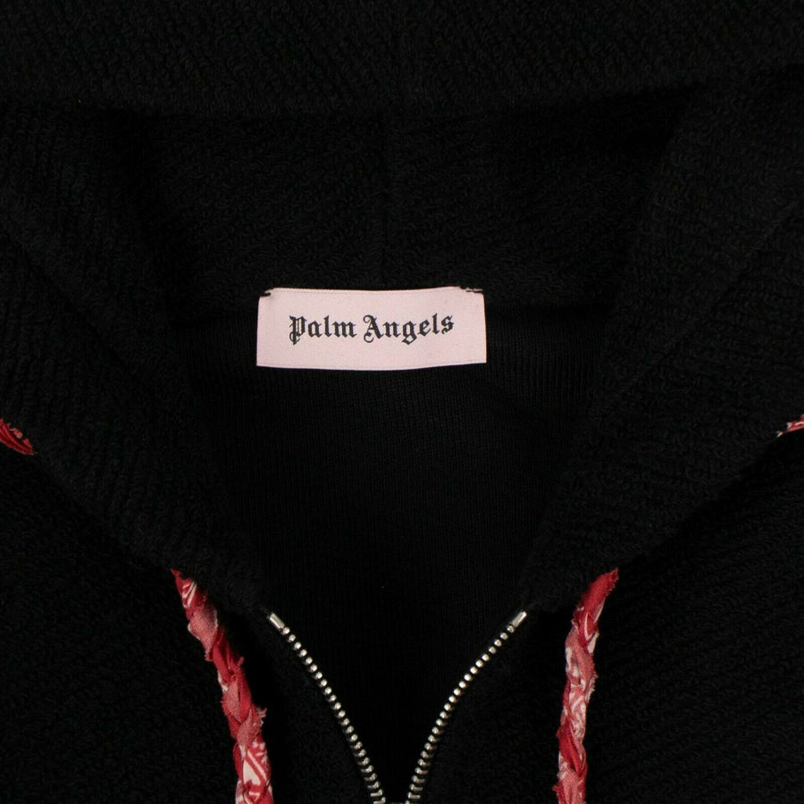 Reverse Fleece Bandana Hoodie - Black