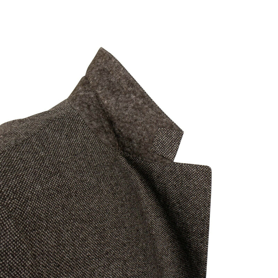 Drop 7 Tweed Wool Three Roll Two Button Wool Sport Coat - Brown