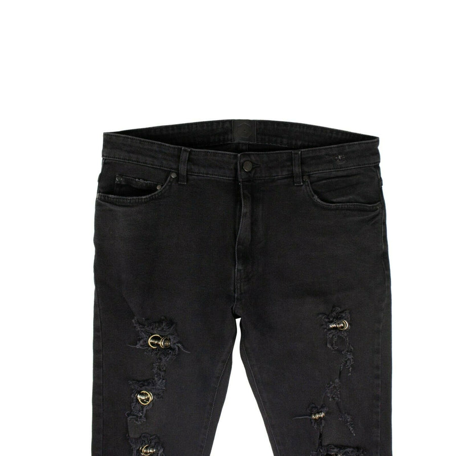Hoss Fully Loaded WIth Rings Jeans - Black