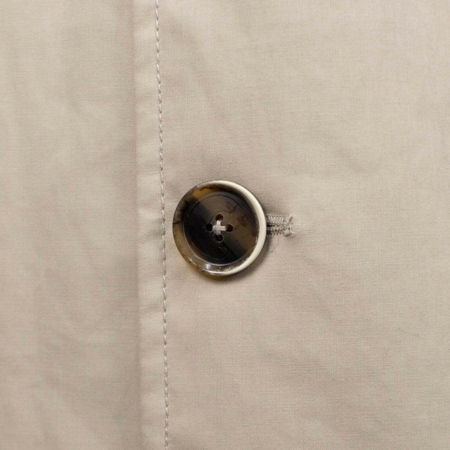 Cotton Double Breasted Trench Coat - Beige