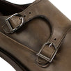 Leather 'Double Monk' Shoes - Brown